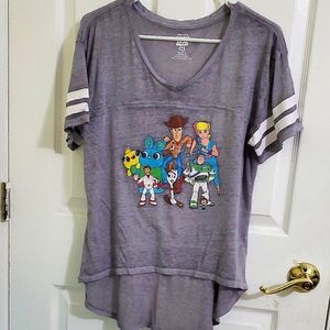 Disney Pixar Gray Toy Story 4 Academia Spirit Short Sleeves Tee